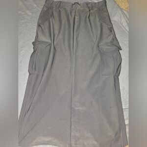 Gray Cargo Skirt